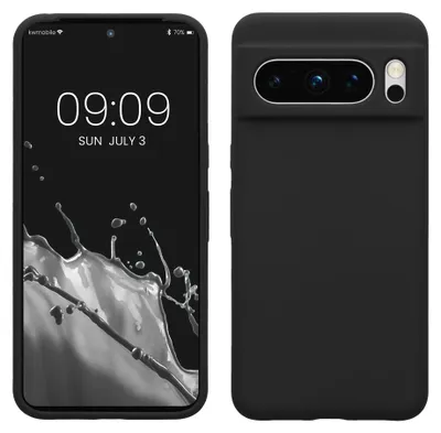 Produktbild von kwmobile Handyhülle für Google Pixel 8 Pro Hülle, für Pixel 8 Pro Case - Hülle Silikon - kabelloses Laden - Schwarz matt