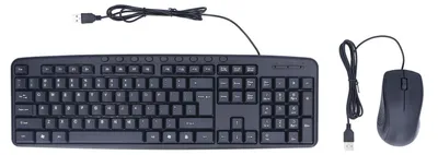 Obrázok produktu pre Káblová kombinácia klávesnice a myši, ergonomický dizajn, 113 kláves, 1000 DPI, vhodná pre počítače a notebooky