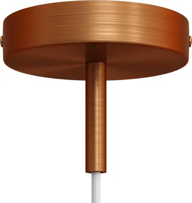 Image de Kit Creative-Cables : rosace cylindrique en métal avec serre-câble de 7 cm - Cuivre satiné