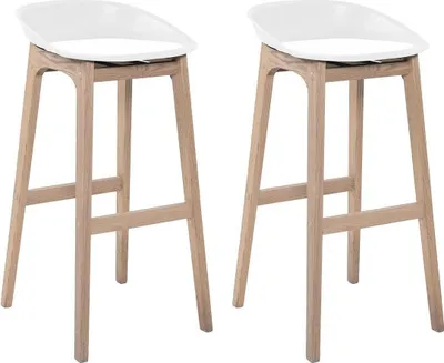 Produktbild von 75 cm RIVA Barhocker aus Eiche mit Kunststoffsitz
