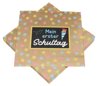 Produktbild von 20 Servietten Einschulung Schulanfang "Mein 1. Schultag"