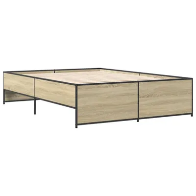 Produktbild von Bettgestell Sonoma-Eiche 120x200 cm Holzwerkstoff und Metall