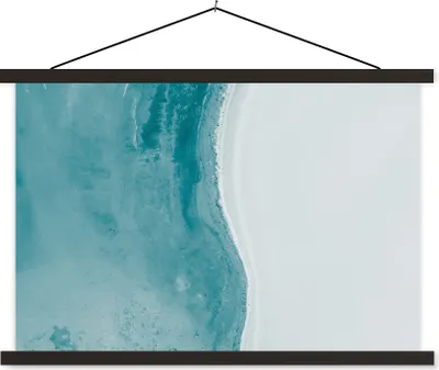Produktbild von MuchoWow® Textilposter Strand - Wasser - Australien 60x40 cm mit schwarzem Rahmen - Hölzernes