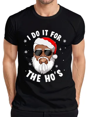 Immagine prodotto di I Do It For The Ho's Father Christmas Gift Maglietta divertente da uomo, nero, XXL