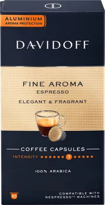Produktbild von Kaffee Davidoff Fine Aroma Espresso 10 Stück.
