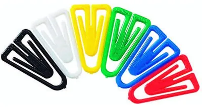 Produktbild von Büroklammern Plastiklips 35mm VE=200 Stück Grundfarben sortiert