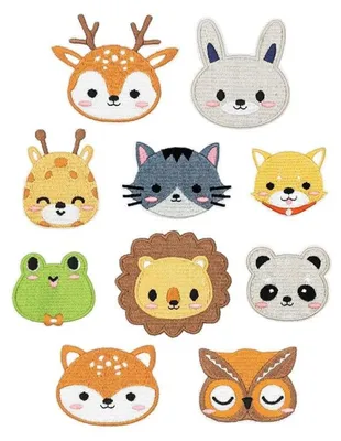 Geborduurde Patches Cartoondieren 10 Stück für Kleidung