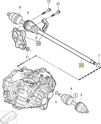 Zdjęcie produktu dla VOLVO XC60 rechts polos kpl manuell 2.4D 2.0D OE 36012422