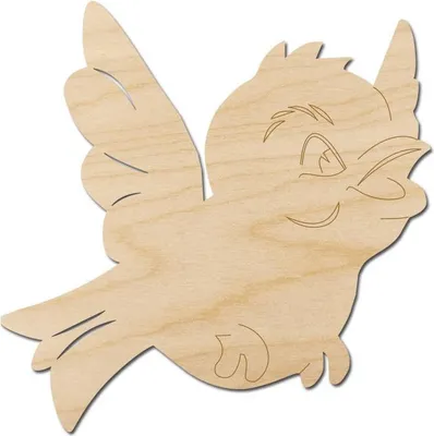 Immagine prodotto di Sottobicchiere in legno 10x10cm - uccello