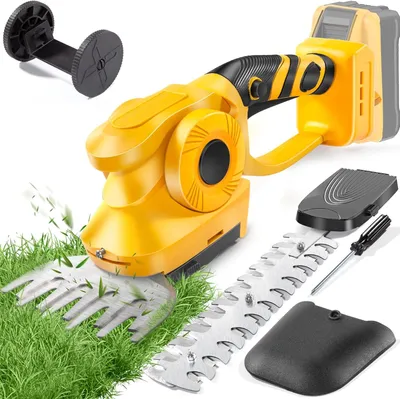 Produktbild von Akku-Grasschere, 2-in-1 Akku-Heckenschere, Mini Strauchschneider und Grasschere kabellos für Garten Hof Rasen