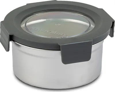 Productafbeelding van Ronde, roestvrijstalen bewaardoos voor voedsel, Misty - 550 ml