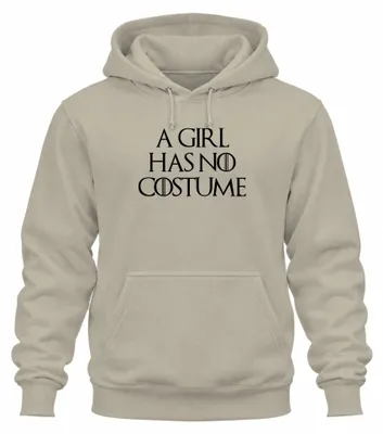 Obrázok produktu pre Uni mikina s kapucňou A Girl Has No Costume Halloween Saying Fantasy Parody Girl, Nature, XL