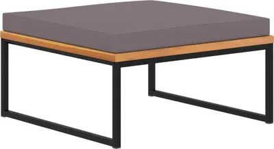 Obrázok produktu pre Podnožka s vankúšom 66x66x36cm masívne akáciové drevo tmavosivá