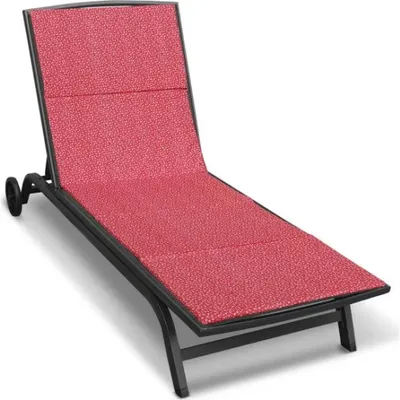 Obrázok produktu pre Vankúš na plážové kreslo – poťah na zips – 55x195 cm – červená