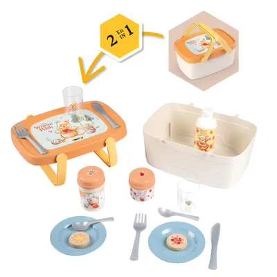 Immagine prodotto di Smoby Winnie Pooh: Cesto da picnic 2-in-1 - Set da gioco per picnic, adatto a partire dai 18 mesi