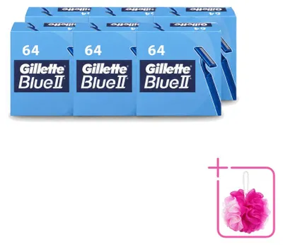 Image de 6 rasoirs jetables Gillette Blue II - Pack économique - 6 pièces