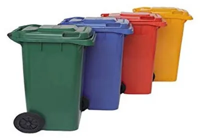 Image de Grande poubelle de 240 litres, couleur verte