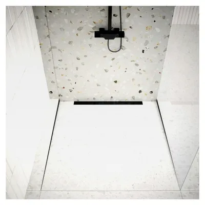 Produktbild von Edelstahl Gefälleprofil Clive für begehbare Dusche in Schwarzmatt, linke Ausführung, 160 cm