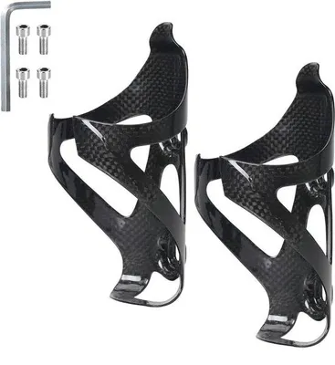 Produktbild von Leichtes 3K glänzendes Carbon Fahrrad Wasserflaschenhalter MTB Zubehör 2er Pack