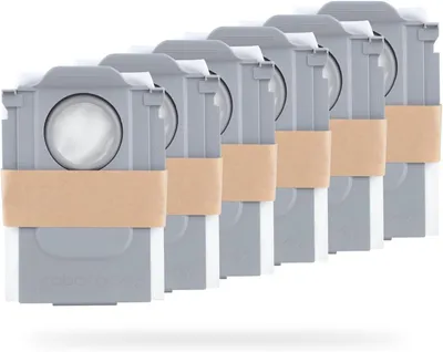 Produktbild von roborock Offizieller Staubbeutel, kompatibel mit den Saugrobotermodellen: Saros Serie/S Serie/Qrevo Curv Serie/Qrevo Serie/QV Serie, Zubehör für Saugroboter, 6 Stück