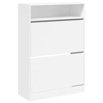 Produktbild von Schuhschrank mit 2 Klappen Weiß 80x34x116 cm