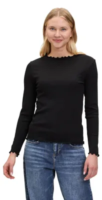 Produktbild von Cartoon Damen Langarm-Shirt mit Kragen 36, Schwarz