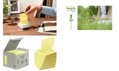 Produktbild von Post-it Haftnotizen Recycling Z-Notes, 76 x 76 m, gelb