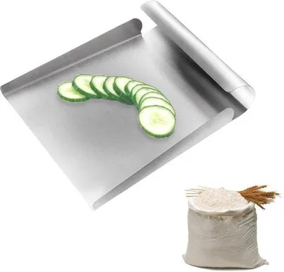 Image de Ibenzoa® : Coupe-pâte en acier inoxydable, 15 x 14,5 cm (acier inoxydable 304), manche ergonomique – pour couper et soulever la pâte, la pizza et les légumes