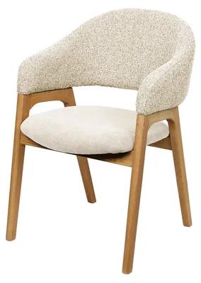 Produktbild von home24 Armlehnenstuhl - Holzwerkstoff / Massivholz / Textil