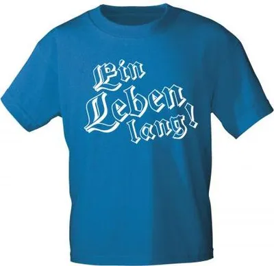 Produktbild von T-Shirt uni mit Aufdruck - Ein Leben lang - 10915 - Gr. S-XXL Größe - M