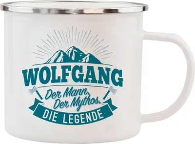 Produktbild von Echter Kerl Emaille Becher Wolfgang
