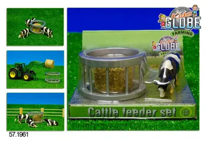 Produktbild von Van Manen Futterring mit rundem Ballen und Kuh im Maßstab 1:32