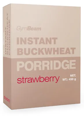 Zdjęcie produktu dla GymBeam – błyskawiczna owsianka gryczana, 450 g, truskawkowa