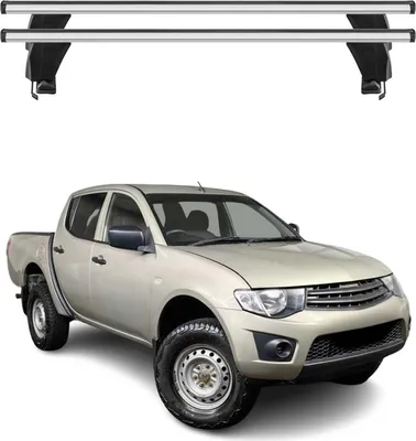 Image de Menabo Barres de toit Transversales pour Mitsubishi L200 2006-2015 Alu Gris ABE