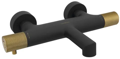 Produktbild von Solaria Wannenarmatur, Schwarz/Gold matt