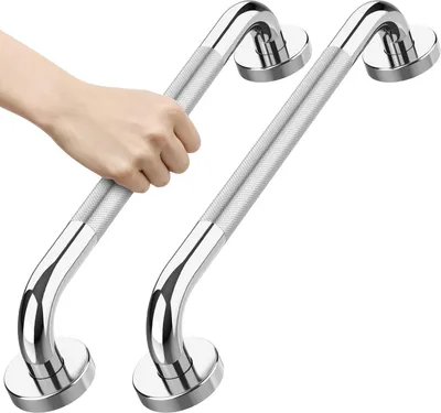 Produktbild von Haltegriffe für Dusche und Badewanne, 2er-Set 60 cm Edelstahl-Sicherheitsgriffe, rutschfeste Badezimmer- &Toiletten-Sicherheitsgriffe für Senioren, Menschen mit Behinderung & ältere Menschen