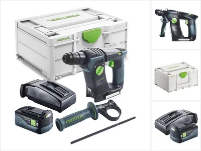 Obrázek produktu pro Festool BHC 18-Basic akumulátorová příklepová vrtačka 18 V 1,8 J SDS Plus Brushless + 1x akumulátor 5,0 Ah + nabíječka + systainer
