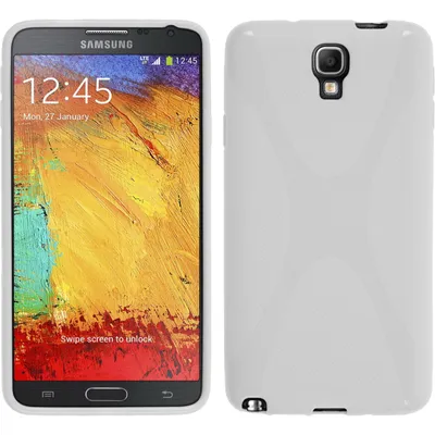 Produktbild von PhoneNatic Case kompatibel mit Samsung Galaxy Note 3 Neo - weiß Silikon Hülle X-Style Cover
