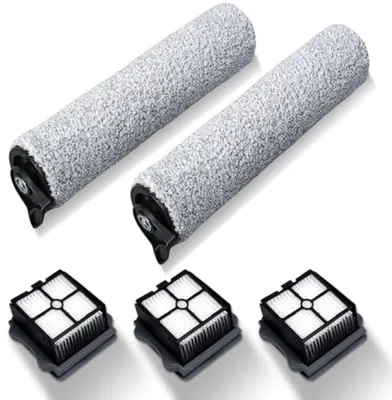 Produktbild von PromoHome® Ersatzteile für Tineco Floor One S3 / iFloor 3 - 2 Bürstenwalzen und 3 HEPA-Filter - Kompatibel