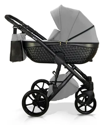 Produktbild von Milukids Djuna 3-in-1 Kombikinderwagen Schwarz mit Babyschale (DJN-02)