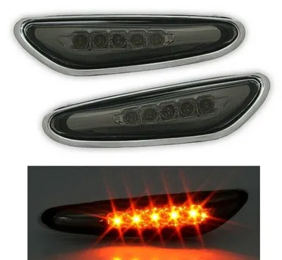 Für BMW X3 E83 03-11 / E46 Limo Touring 01-05 2x LED Seitenblinker Set Schwarz in der Farbe Schwarz von AD TUNING GmbH & Co. KG