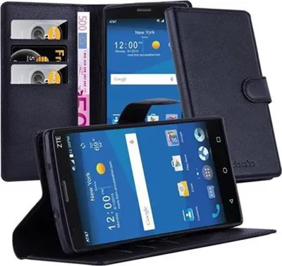 Produktbild von Cadorabo Hülle für ZTE Zmax 2 Schutz Hülle in Schwarz Handyhülle Etui Case Cover Magnetverschluss
