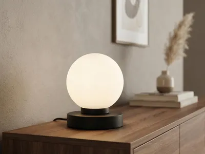 Produktbild von Trio Leuchten Tischlampe Prinz II schwarz/weiß