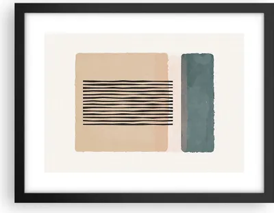 Produktbild von Gerahmtes Poster - Schwarzer Rahmen - Abstraktion Grafik Linien - 40x30 cm - Wand Bild - Wanddeko - Wandbilder - Kunstposter - Wandposter - Bilderrahmen - Bilder - Kunstdruck - P2BAA40x30-5034