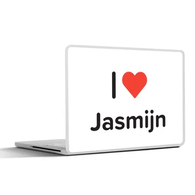 Produktbild von MuchoWow® Laptop Aufkleber Sticker Cover Ich liebe - Jasmine - Mädchen 31x22.5 cm - Laptop-Deko