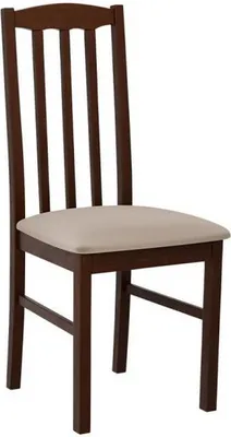 Immagine prodotto di Sedia da pranzo imbottita EDON 12 - noce / beige