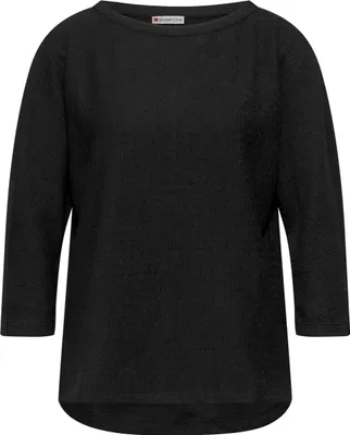 Produktbild von Street One Langarmshirt 'Glitzerndes Strukturshirt', A323842, Black, Gr. 38