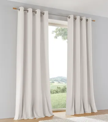 Produktbild von Kutti Vorhang Duck Baumwolle Ösen 1 Stück – Blickdicht – offwhite – einfarbig - modern - Gr. 140 x 145 cm (1 STK)