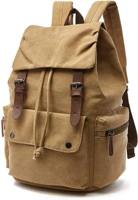 Obrázek produktu pro Retro plátěný batoh na notebook, batoh na každý den, na turistiku, na cestování, s velkou kapacitou, uniová taška