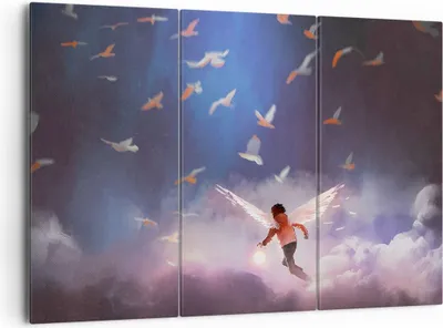 Produktbild von Bild auf Leinwand - Leinwandbild - Fantasie Märchen - 165x110cm - Wand Bild - Wanddeko - Leinwanddruck - Bilder - Kunstdruck - Wanddekoration - Leinwand bilder - Wandkunst - CE165x110-4102